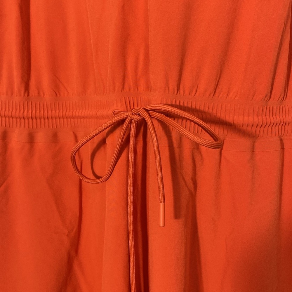 Athleta Savannah Strap Mini Orange Tie Front Sundress size medium - Picture 7 of 12